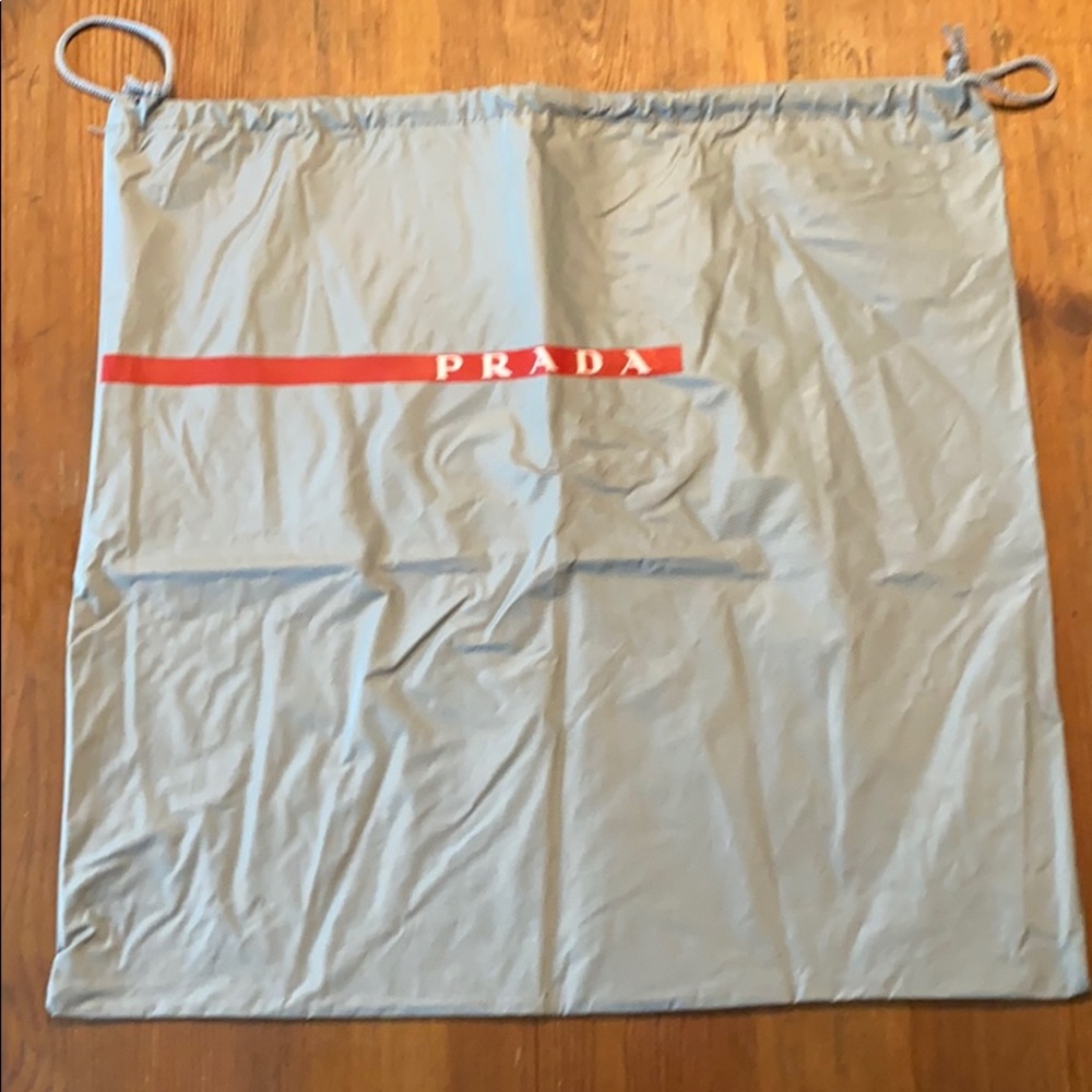 Prada vinyl drawstring protective dust bag